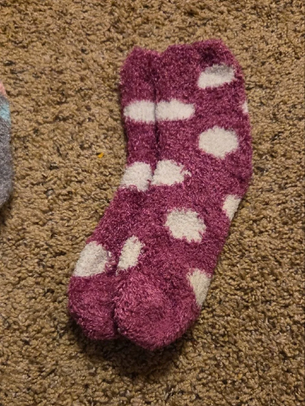 Cozy Fuzzy Socks - Pastel And Grey Mix